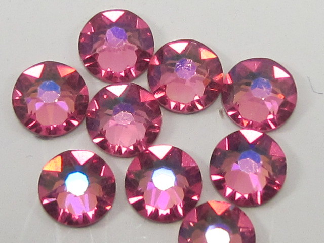 1 Gross 12ss ROSE GLACIER BLUE HOT FIX European Rhinestones